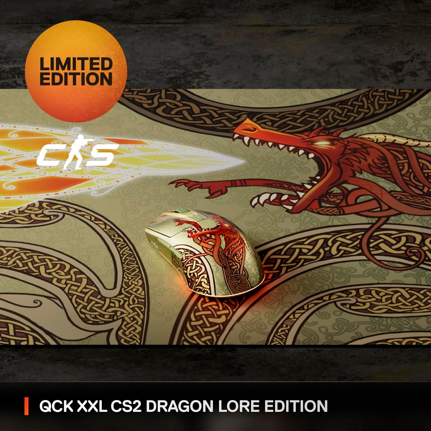 Игровая поверхность STEELSERIES QcK CS2 XXL Dragon Lore Edition (63448)