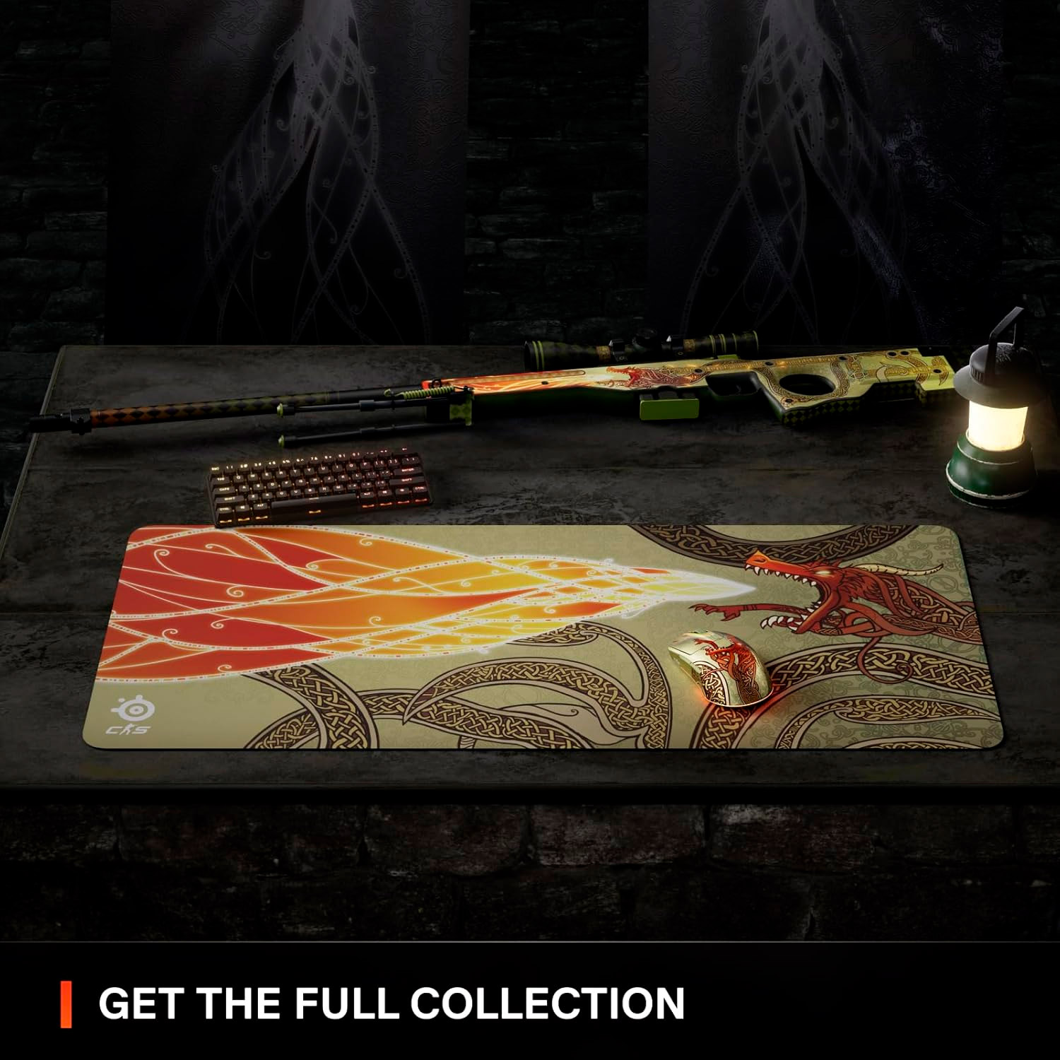 Игровая поверхность STEELSERIES QcK CS2 XXL Dragon Lore Edition (63448)
