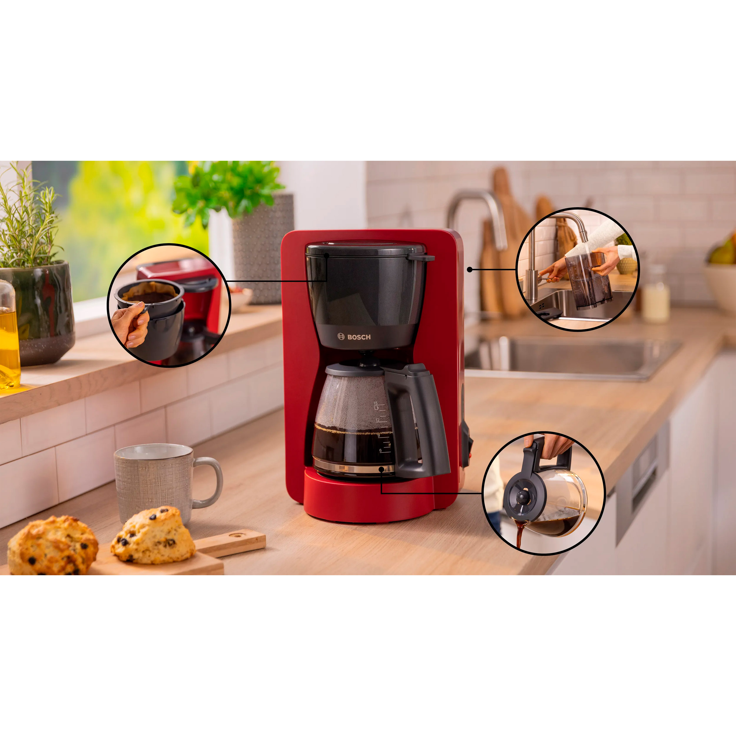 Крапельна кавоварка BOSCH MyMoment TKA2M114 Red