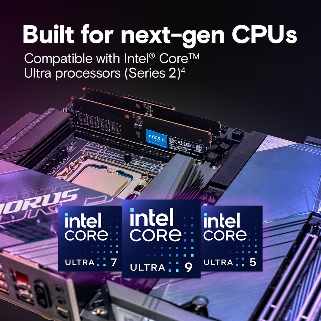 Модуль пам'яті CRUCIAL CUDIMM DDR5 6400MHz 32GB (CT32G64C52CU5)