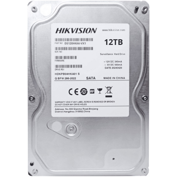 Жёсткий диск 3.5" HIKVISION 12TB SATA/512MB (DS120HKAI-VX1)