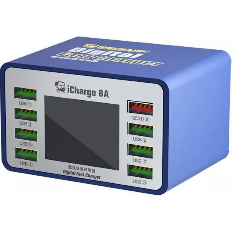 Зарядная станция MECHANIC iCharge 8A 45W Blue