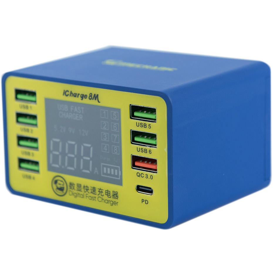 Зарядная станция MECHANIC iCharge 8M 50W Yellow/Blue