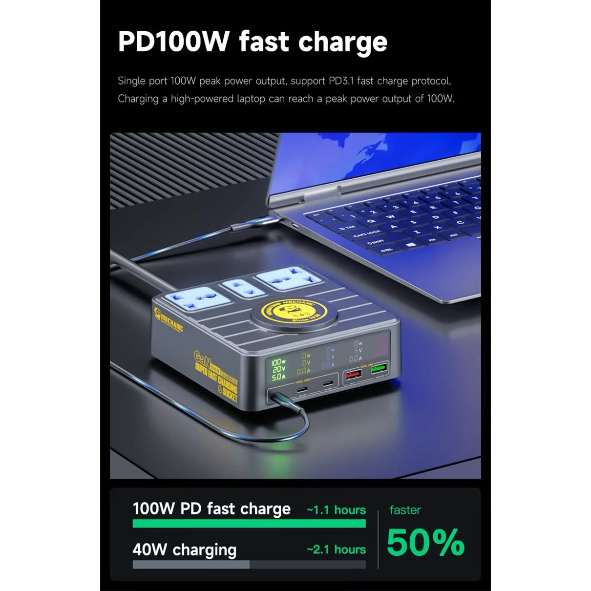 Зарядная станция MECHANIC S-Power 140W Gray