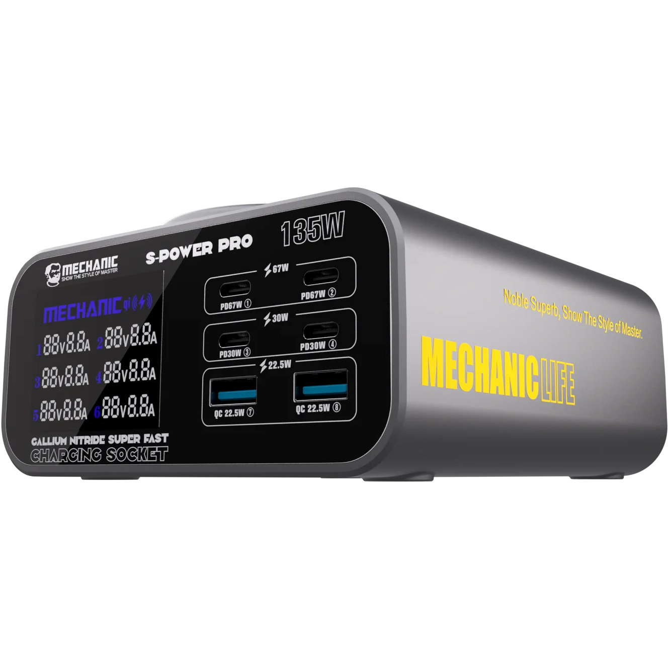 Зарядна станція MECHANIC S-Power Pro 135W Gray