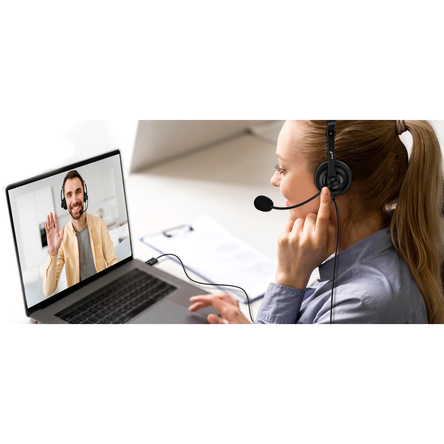 Гарнітура GENIUS HS-230U USB-C Black