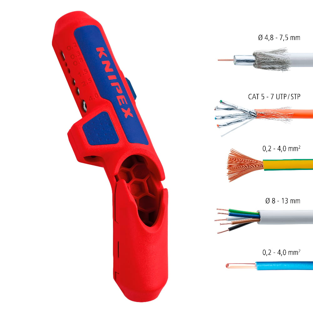 Інструмент для зняття ізоляції KNIPEX ErgoStrip (16 95 01)