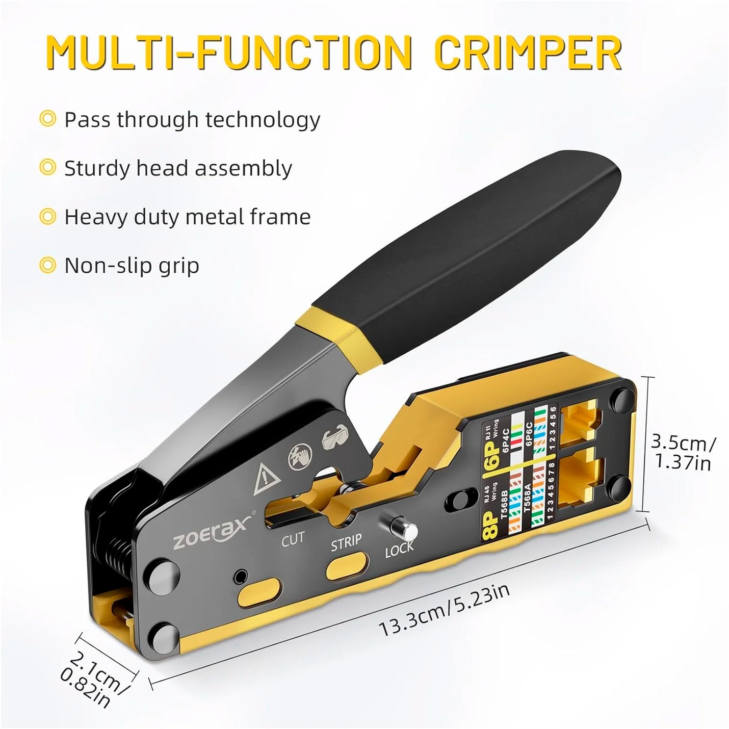 Інструмент для обтиску крученої пари ZOERAX WXQ-6088 RJ45 Crimping Tool