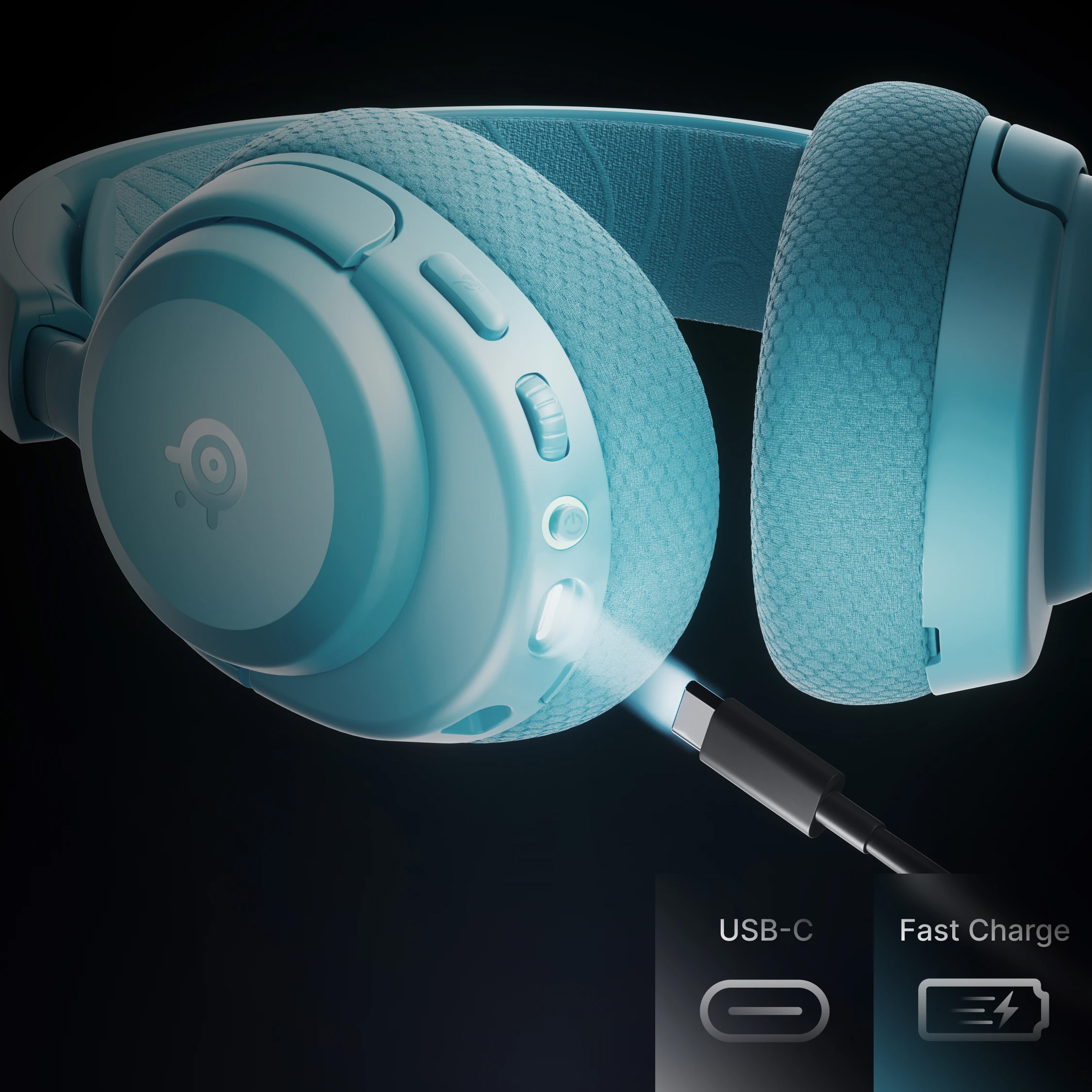Наушники геймерские STEELSERIES Arctis Nova 3X Wireless Aqua (61691)