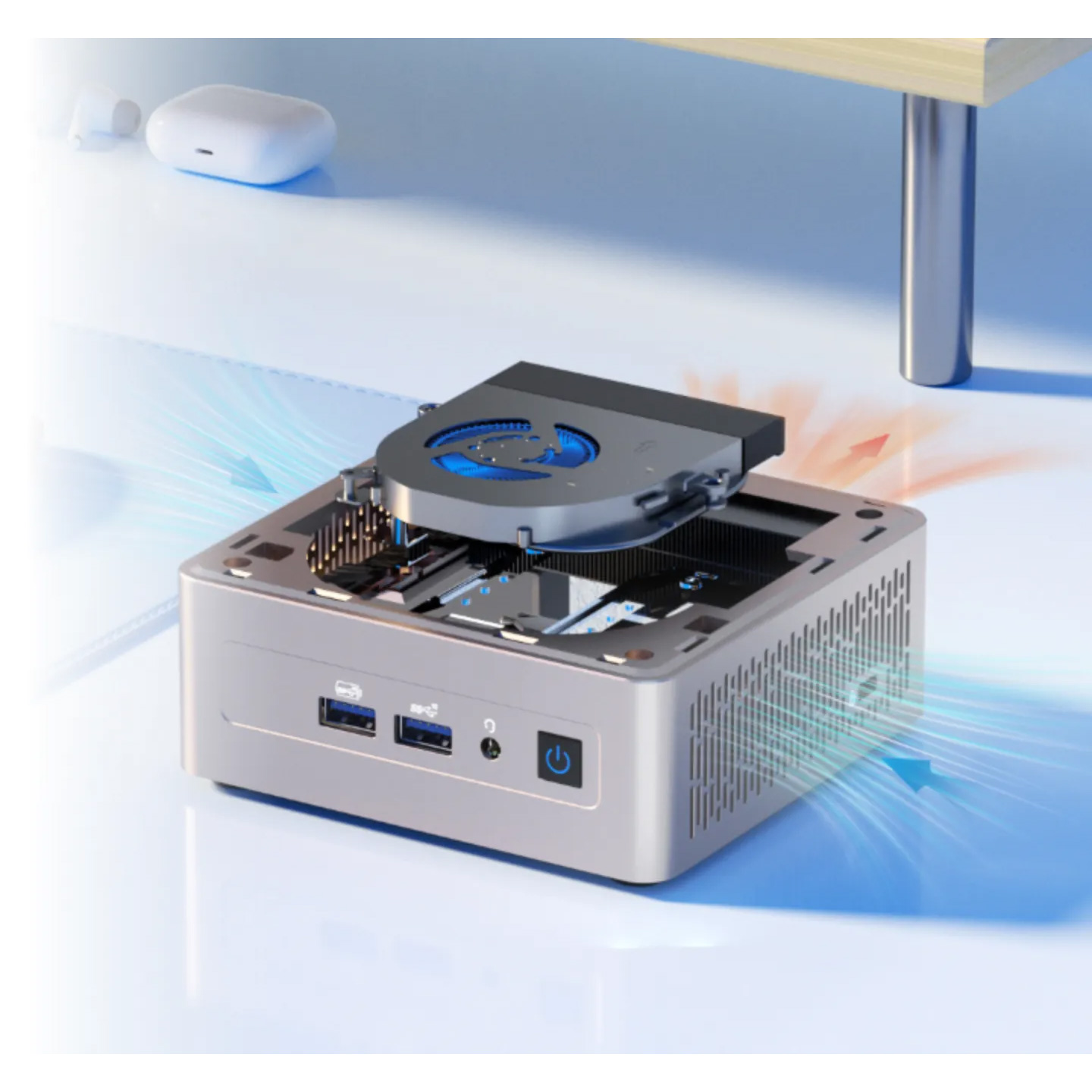 Неттоп GEEKOM A5 2025 (R5 7430U 2.3GHz/16GB/SSD 512GB/WF6/BT/W11P) (GMA57430U-16512-EU)
