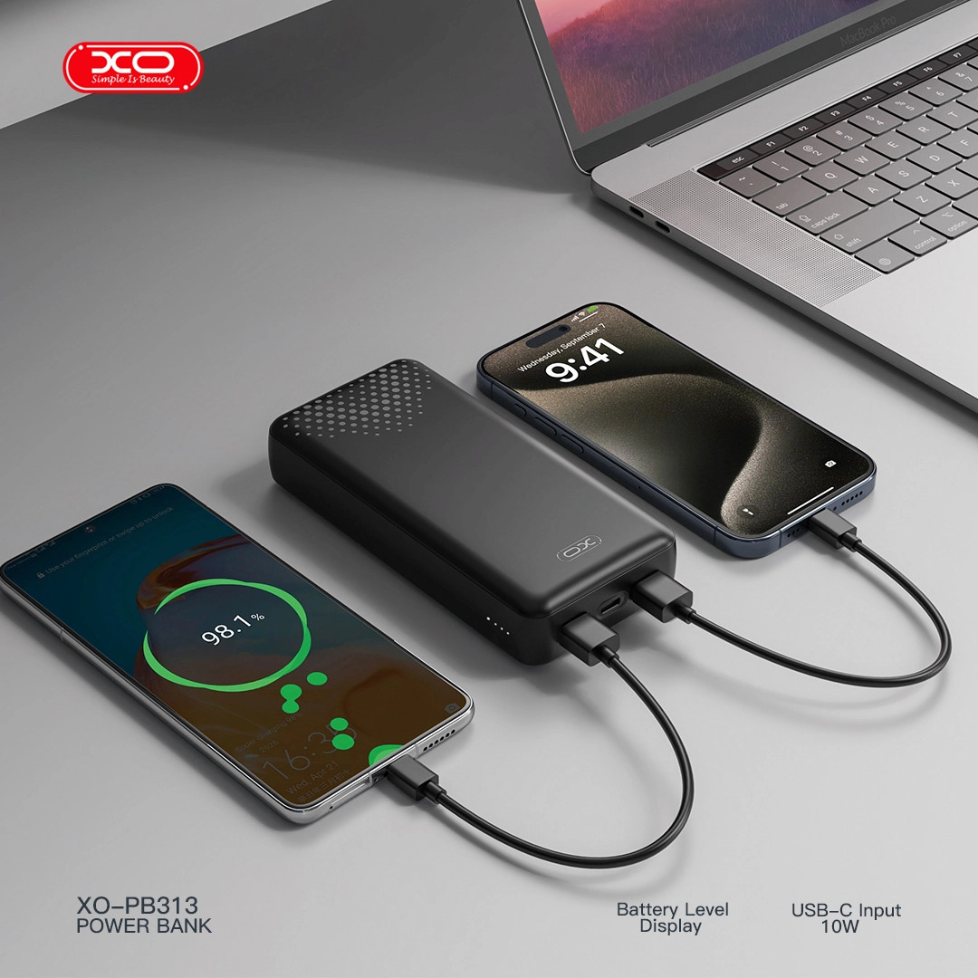 Повербанк XO PB313 10W 20000mAh Black