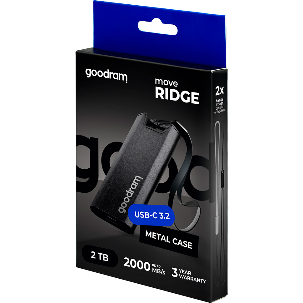 Портативний SSD диск GOODRAM Move Ridge 2TB USB3.2 Gen2x2 (SSDR-GMRE-02T-K0)