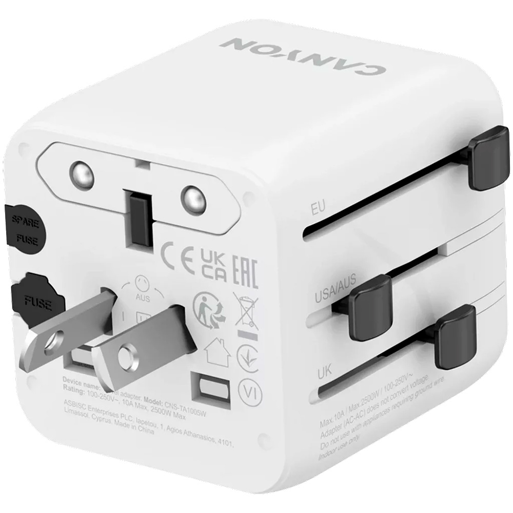 Универсальный сетевой переходник CANYON CNS-TA1005W White