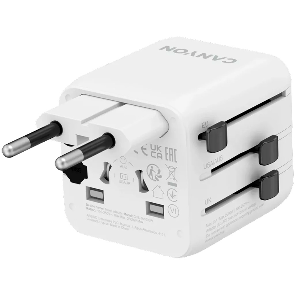 Универсальный сетевой переходник CANYON CNS-TA1005W White