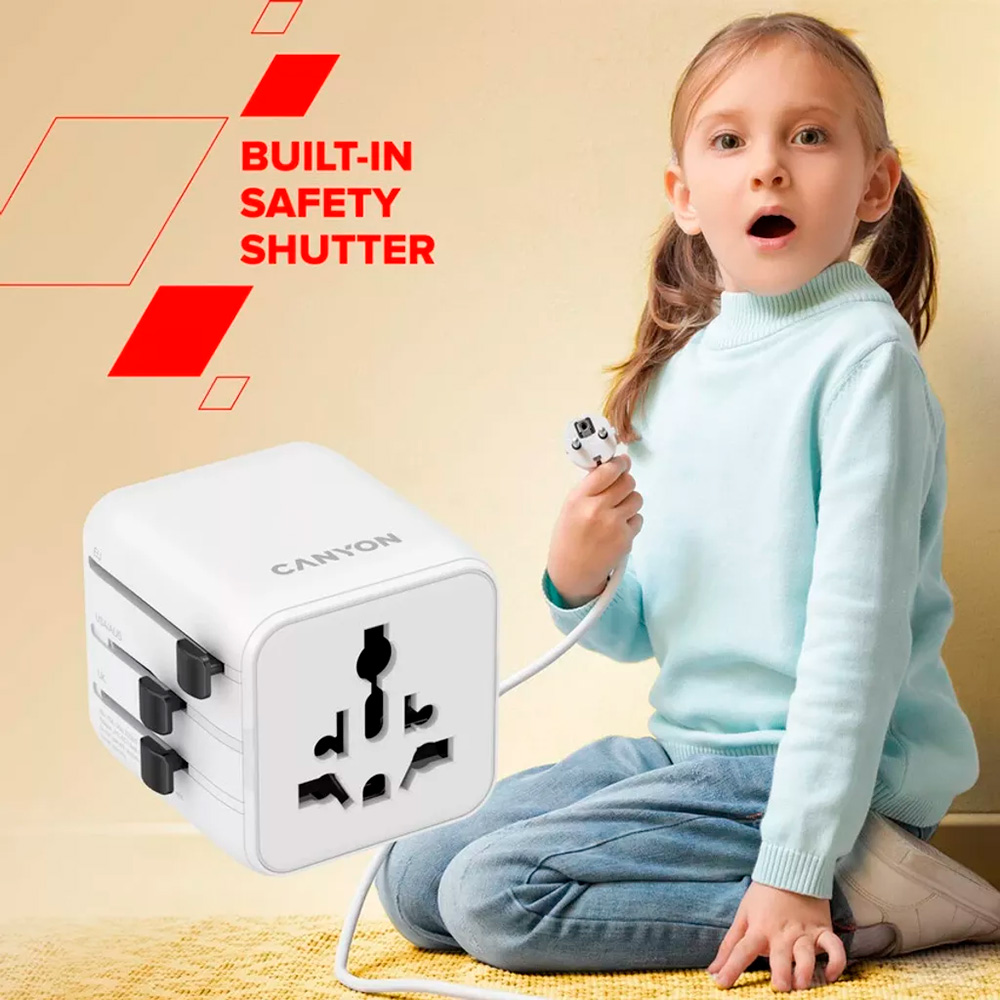 Универсальный сетевой переходник CANYON CNS-TA1005W White