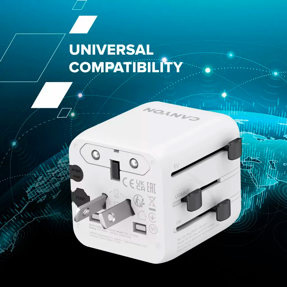Универсальный сетевой переходник CANYON CNS-TA1005W White