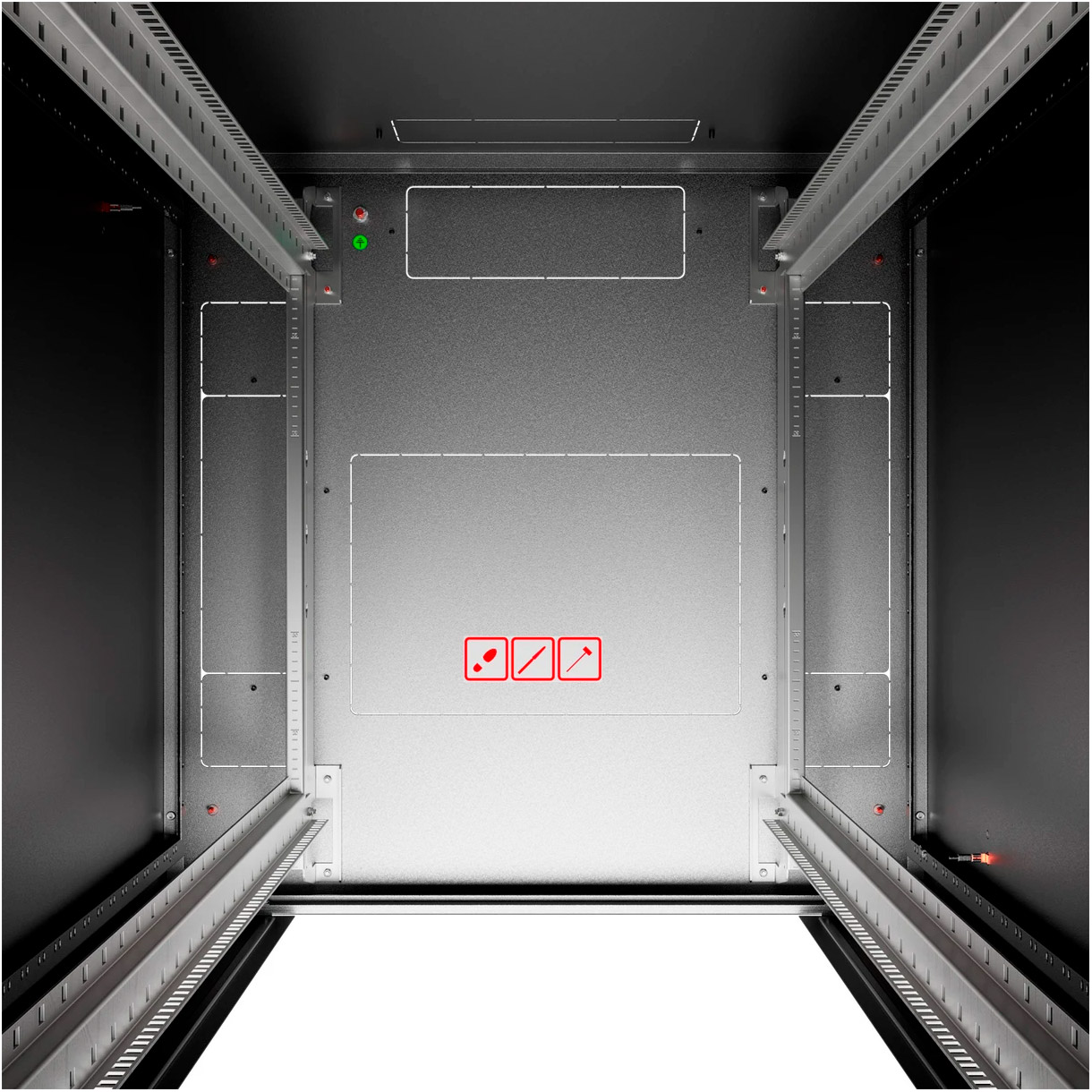 Підлогова шафа 19" CONTEG iSeven RI7-42-60/60-H (42U, 600x600мм, RAL9005)