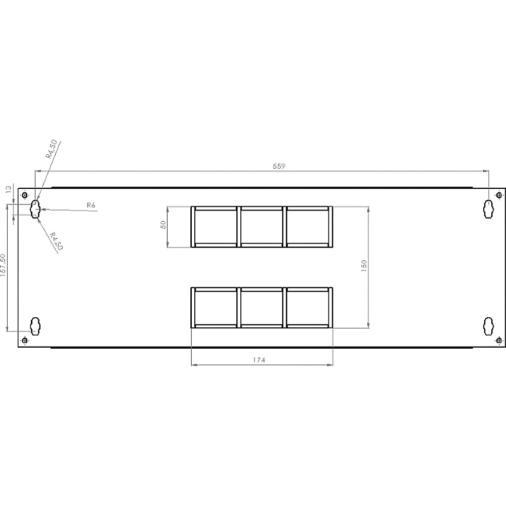Настенный шкаф 19" CMS UA-MGSW1L44B (4U, 600x400мм, RAL9005)