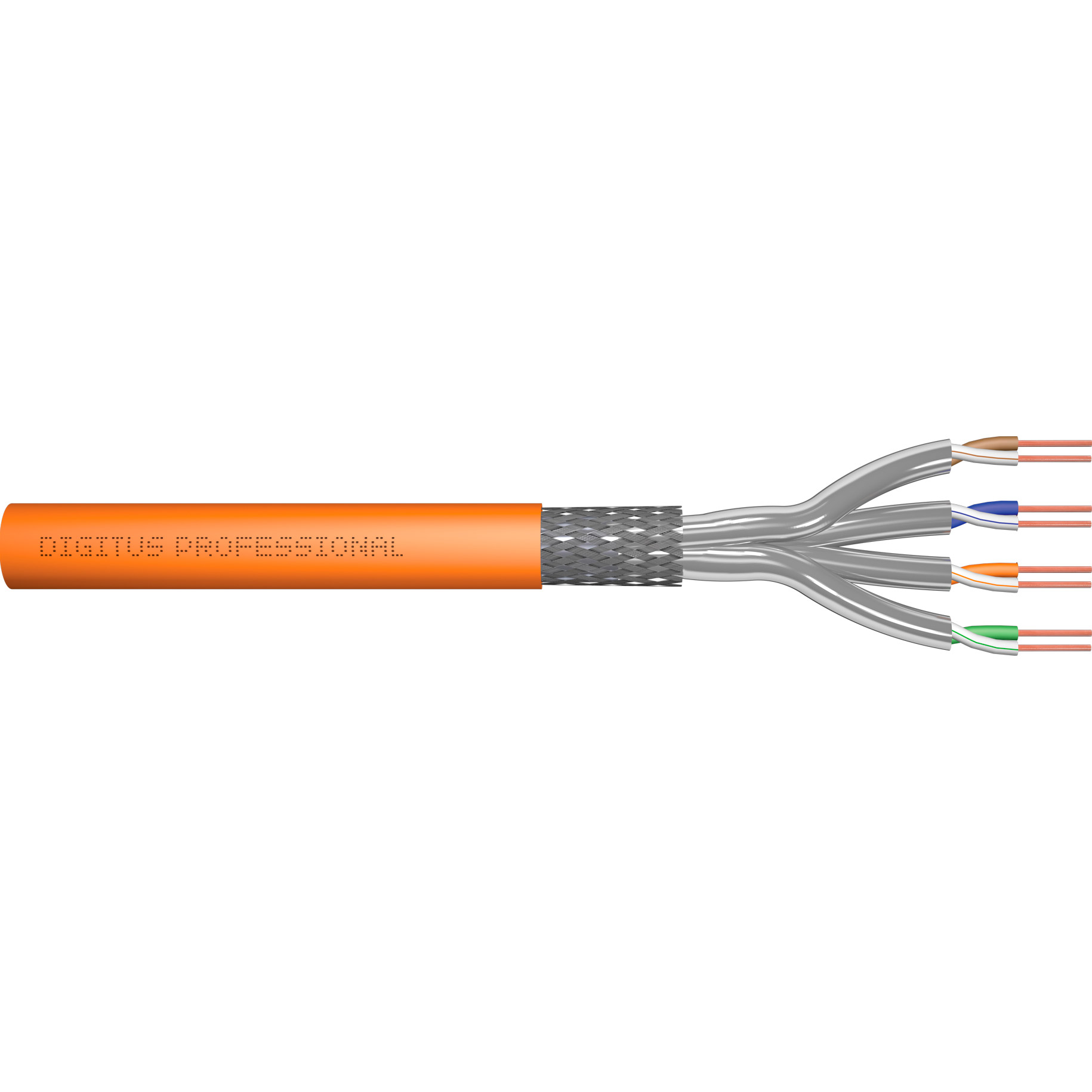 Кабель мережевий DIGITUS S/FTP Cat.7 LSZH 4x2x0.57 CU Orange 500м (DK-1743-VH-5)