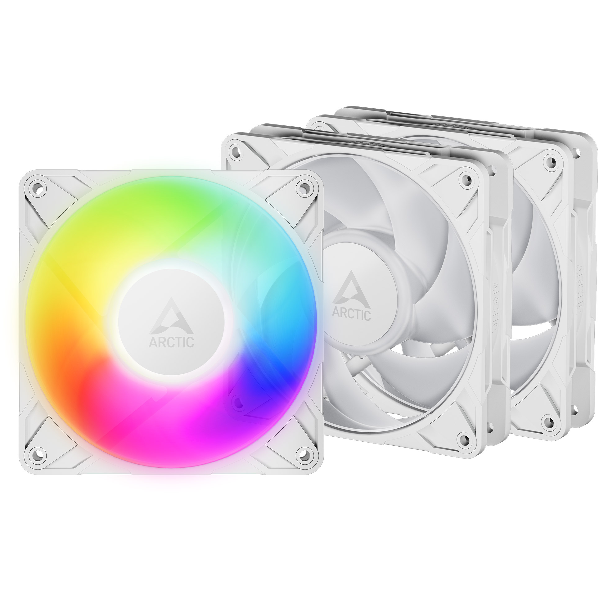 Комплект вентиляторів ARCTIC P12 Pro A-RGB White 3-Pack (ACFAN00326A)