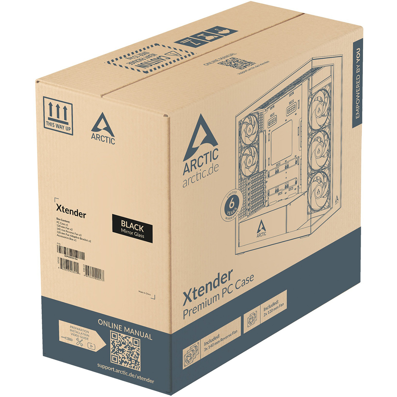 Корпус ARCTIC Xtender Mirror Black
