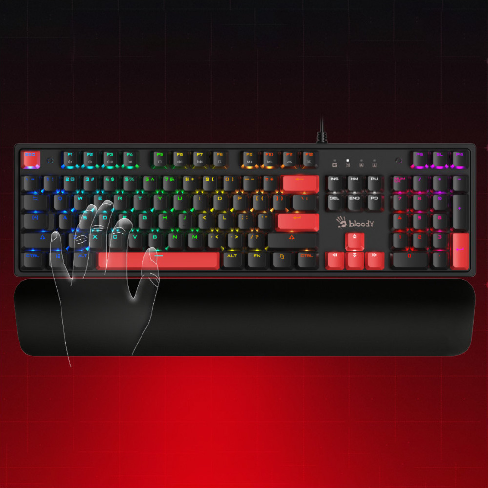 Клавіатура A4TECH BLOODY S525N BLMS Red Plus Switch Fire Black