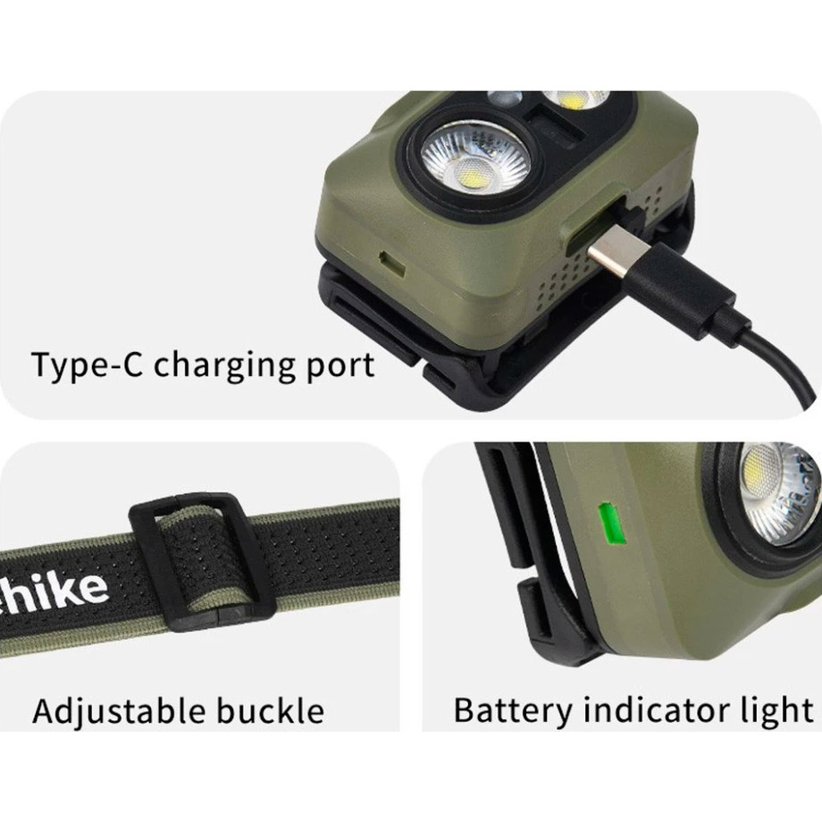 Ліхтар налобний NATUREHIKE CNK2450ZM010 Green (6976507665438)