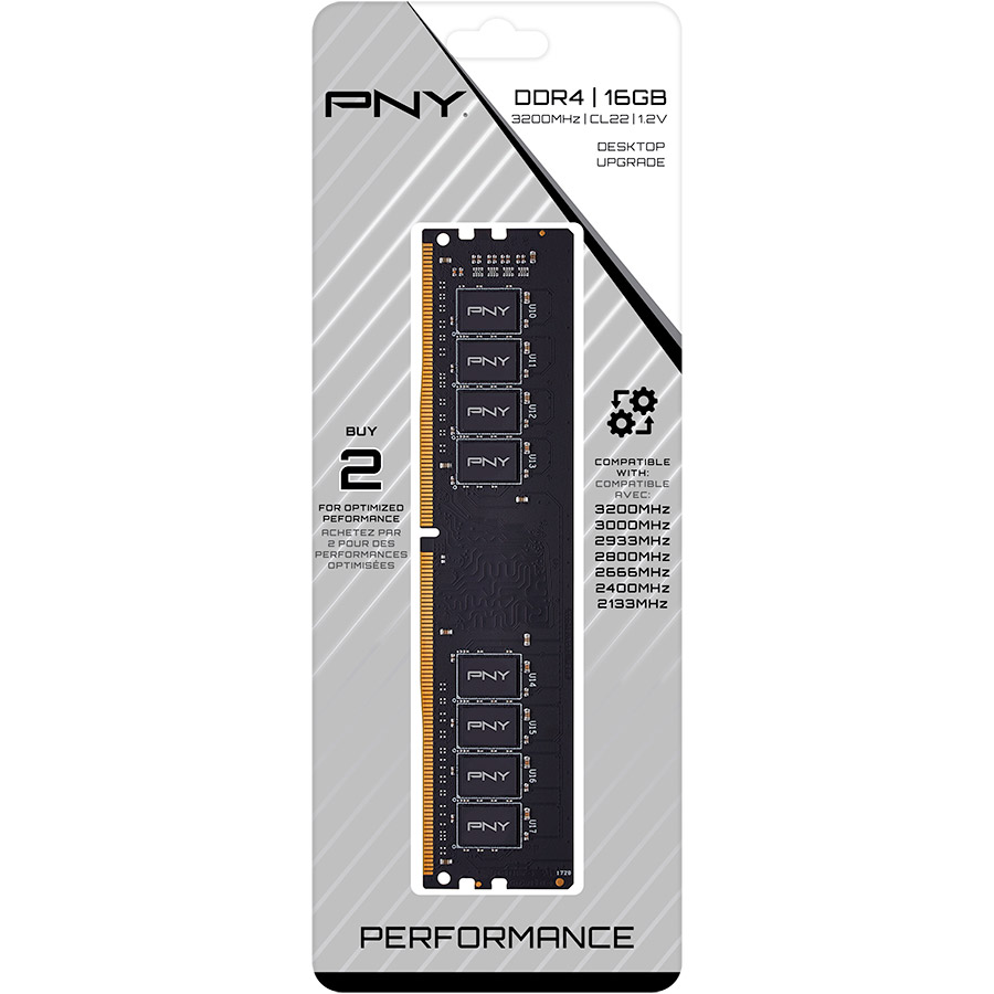 Модуль памяти PNY DDR4 3200MHz 16GB (MD16GSD43200-SI)