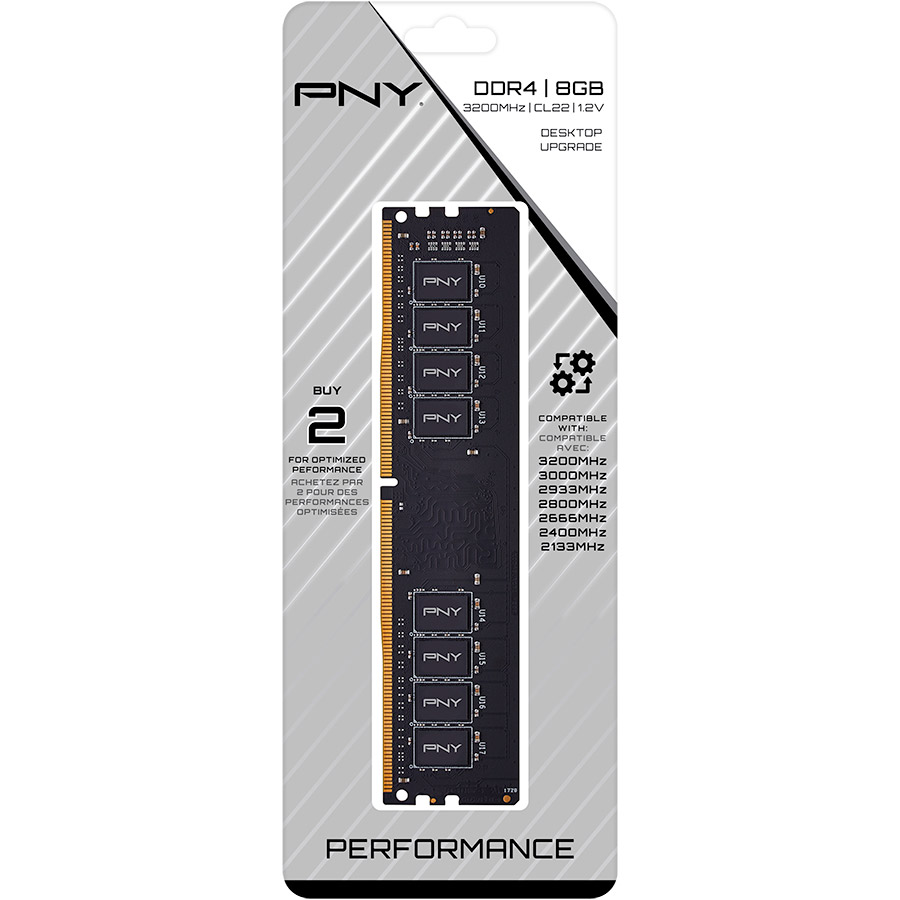 Модуль пам'яті PNY Value DDR4 3200MHz 8GB (MD8GSD43200-SI)