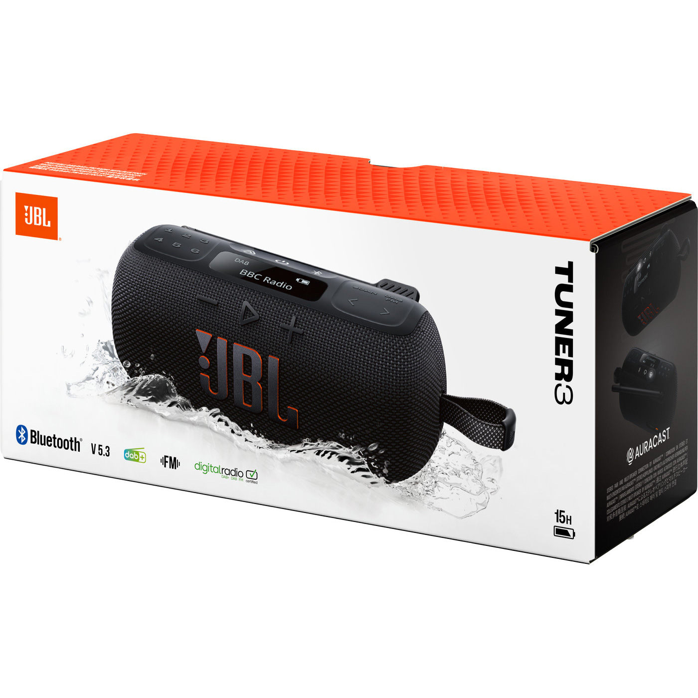 Портативный радиоприёмник JBL Tuner 3 Black (JBLTUNER3BLK)