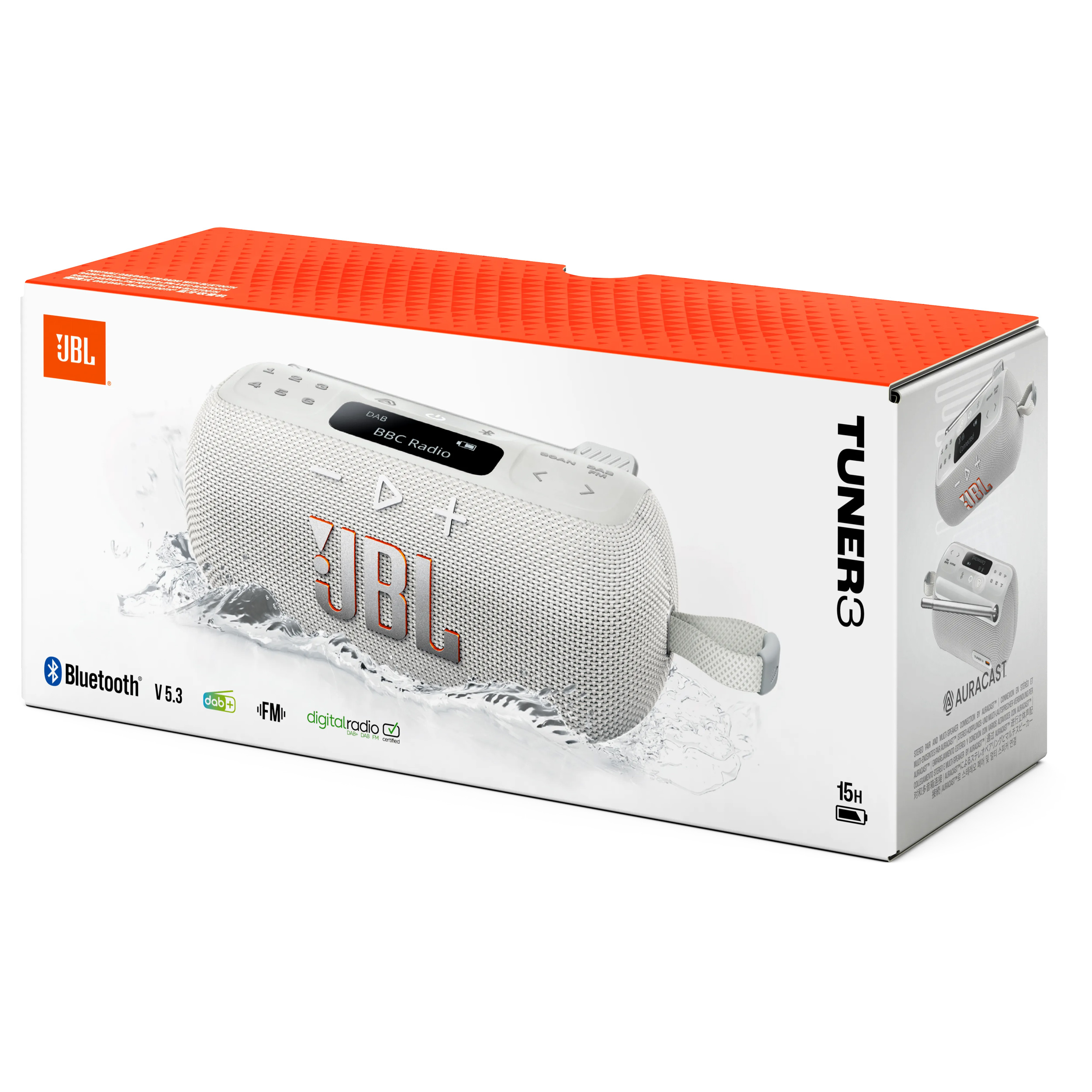 Портативный радиоприёмник JBL Tuner 3 White (JBLTUNER3WHT)