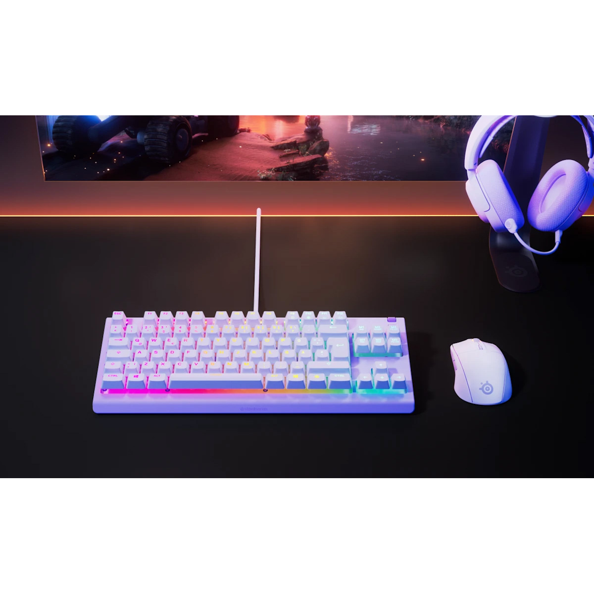 Клавіатура STEELSERIES Apex 3 TKL UA Lavender (64940)