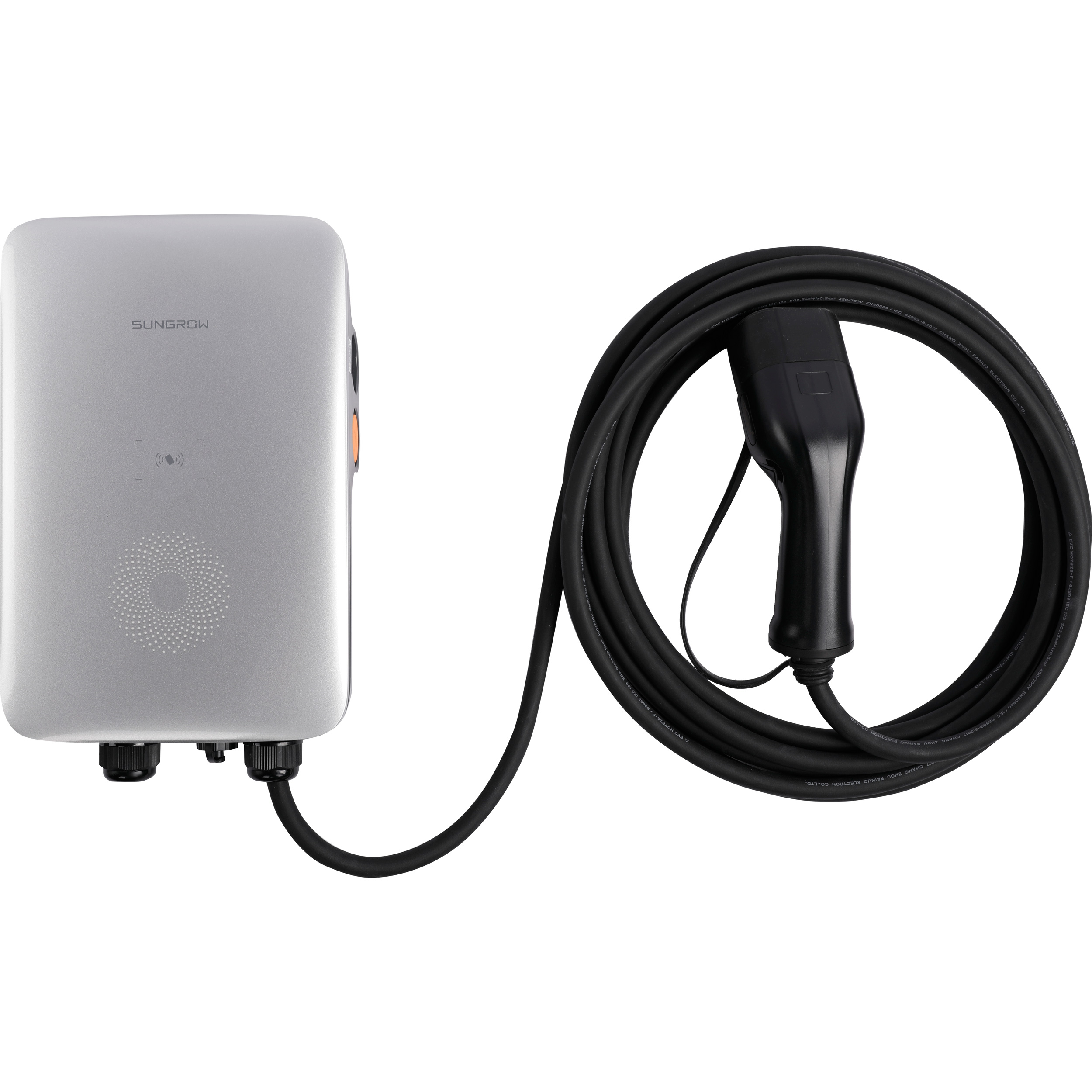 Зарядная станция для электромобилей SUNGROW AC007E-01 Type 2, 7.4кВт, 32A, 1 фаза, 7м