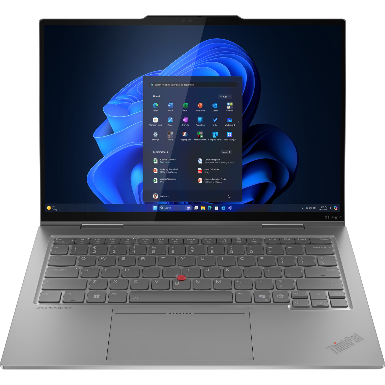 Ноутбук LENOVO ThinkPad X1 2-in-1 G10 Gray (21NVS0LJ00)