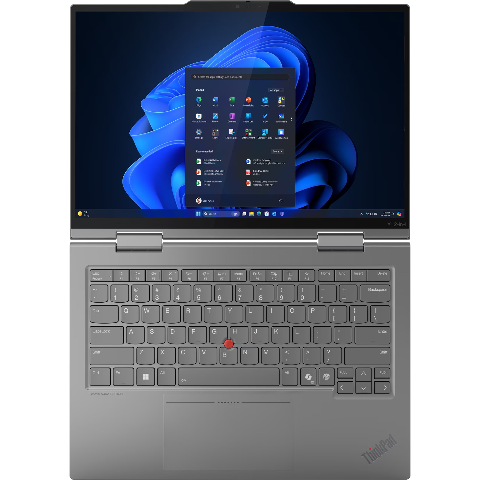 Ноутбук LENOVO ThinkPad X1 2-in-1 G10 Gray (21NVS0LJ00)