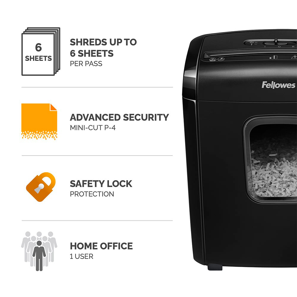 Уничтожитель документов FELLOWES 6M (4x12) (F.U4631101)