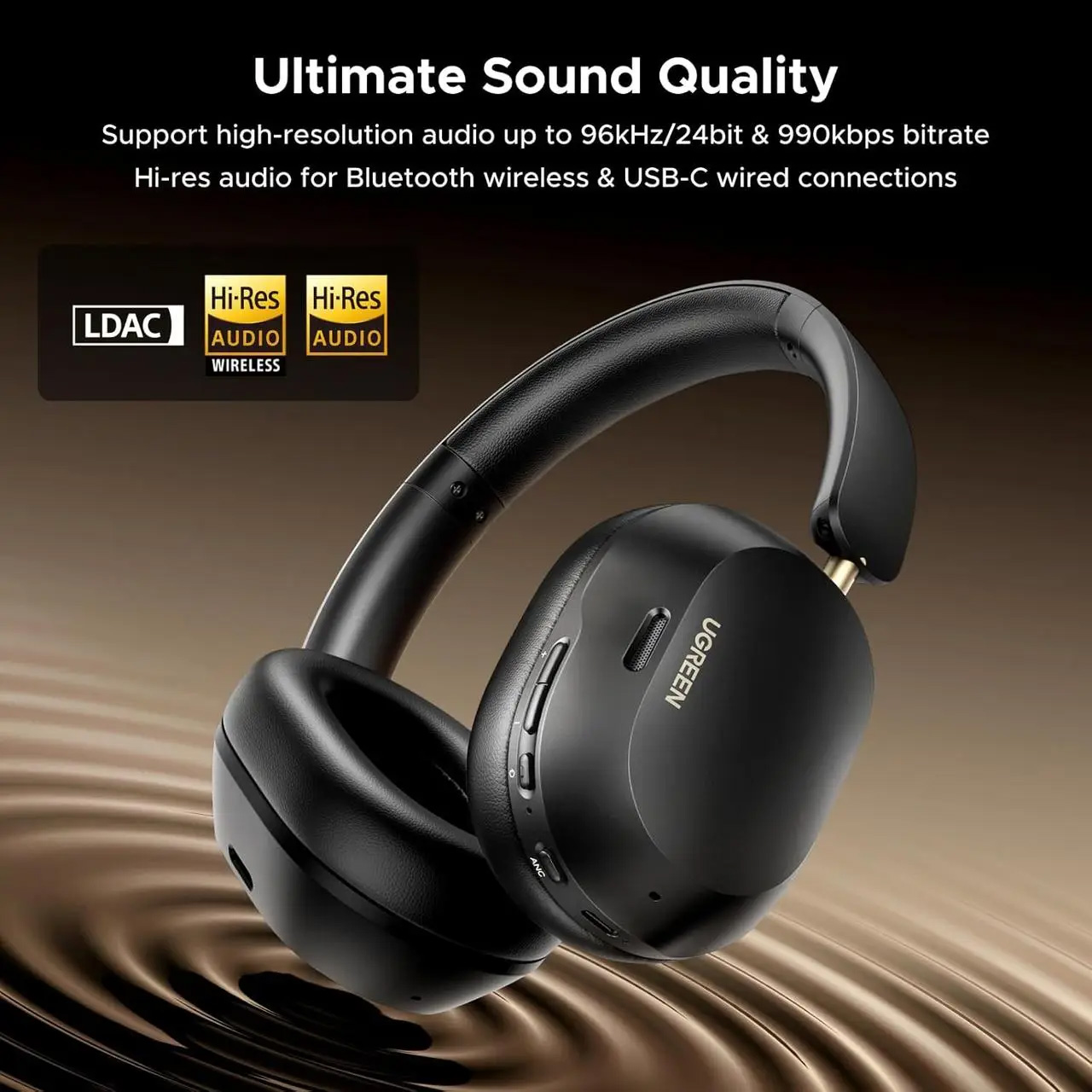 Наушники UGREEN HP203 HiTune Max5C Black (35757)