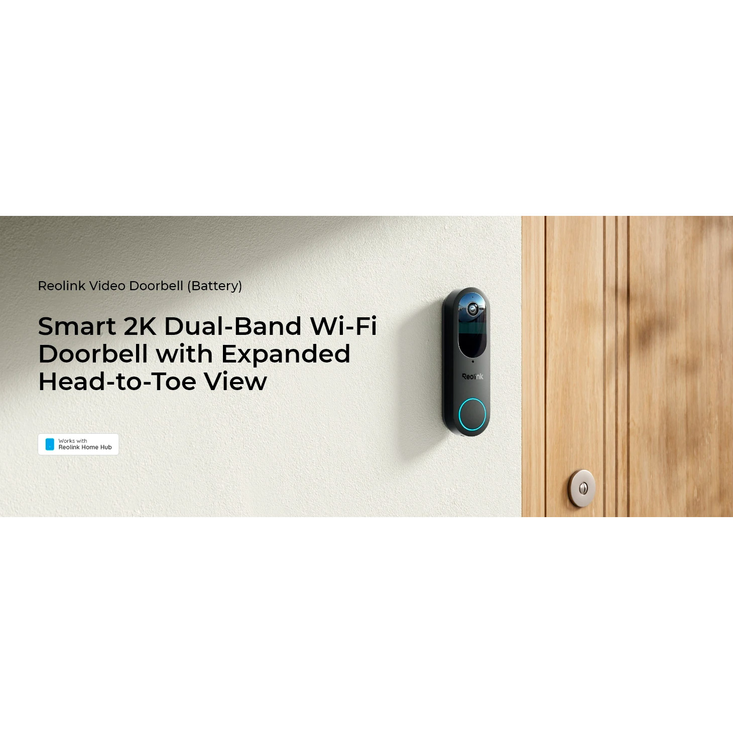 Wi-Fi відеодзвінок REOLINK D340B Smart 2K Dual-Band Wi-Fi Battery Doorbell