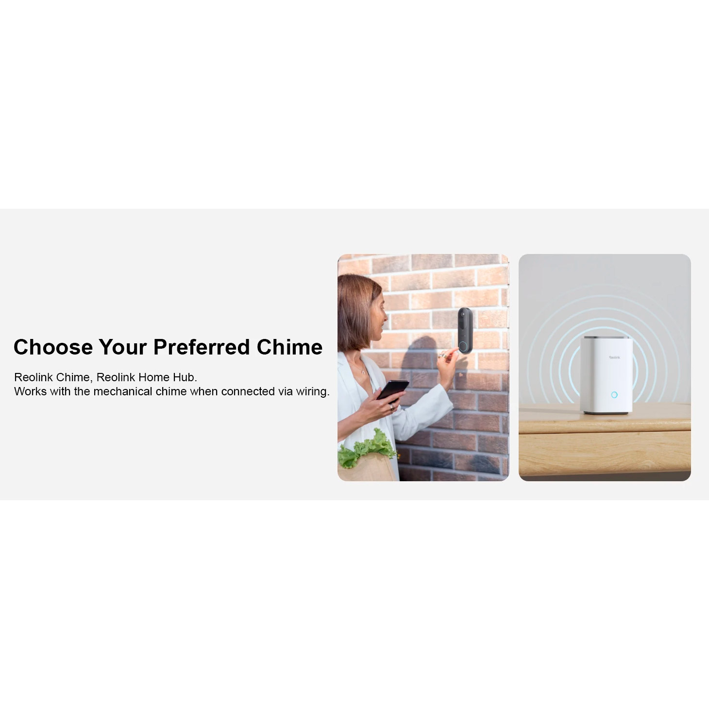 Wi-Fi відеодзвінок REOLINK D340B Smart 2K Dual-Band Wi-Fi Battery Doorbell