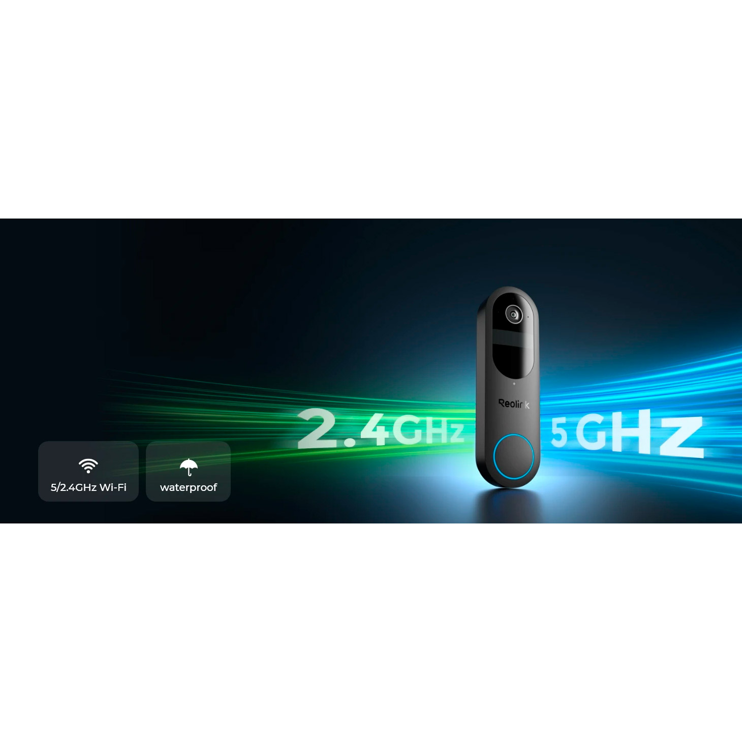 Wi-Fi відеодзвінок REOLINK D340B Smart 2K Dual-Band Wi-Fi Battery Doorbell