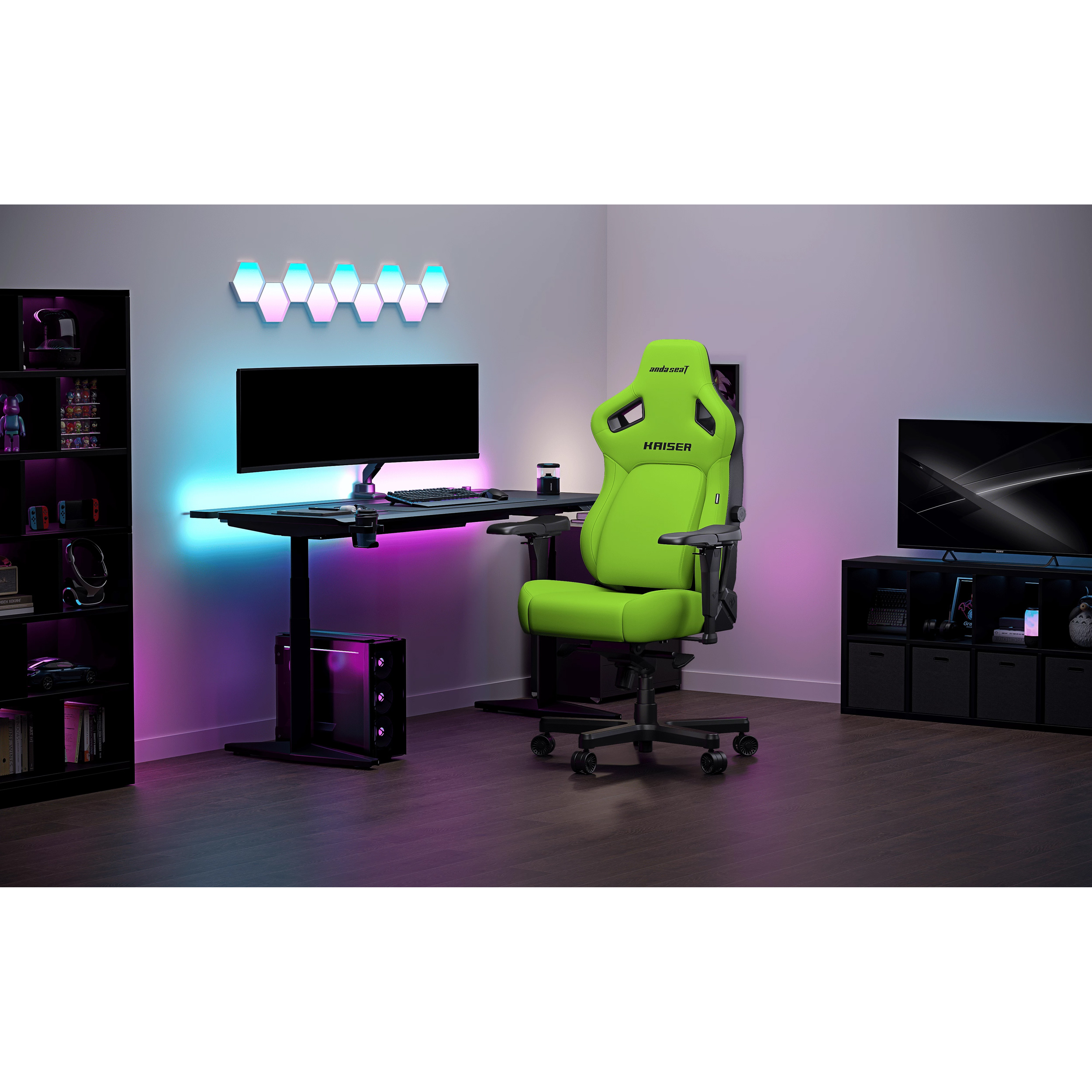 Крісло геймерське ANDA SEAT Kaiser 4 Cyber Green