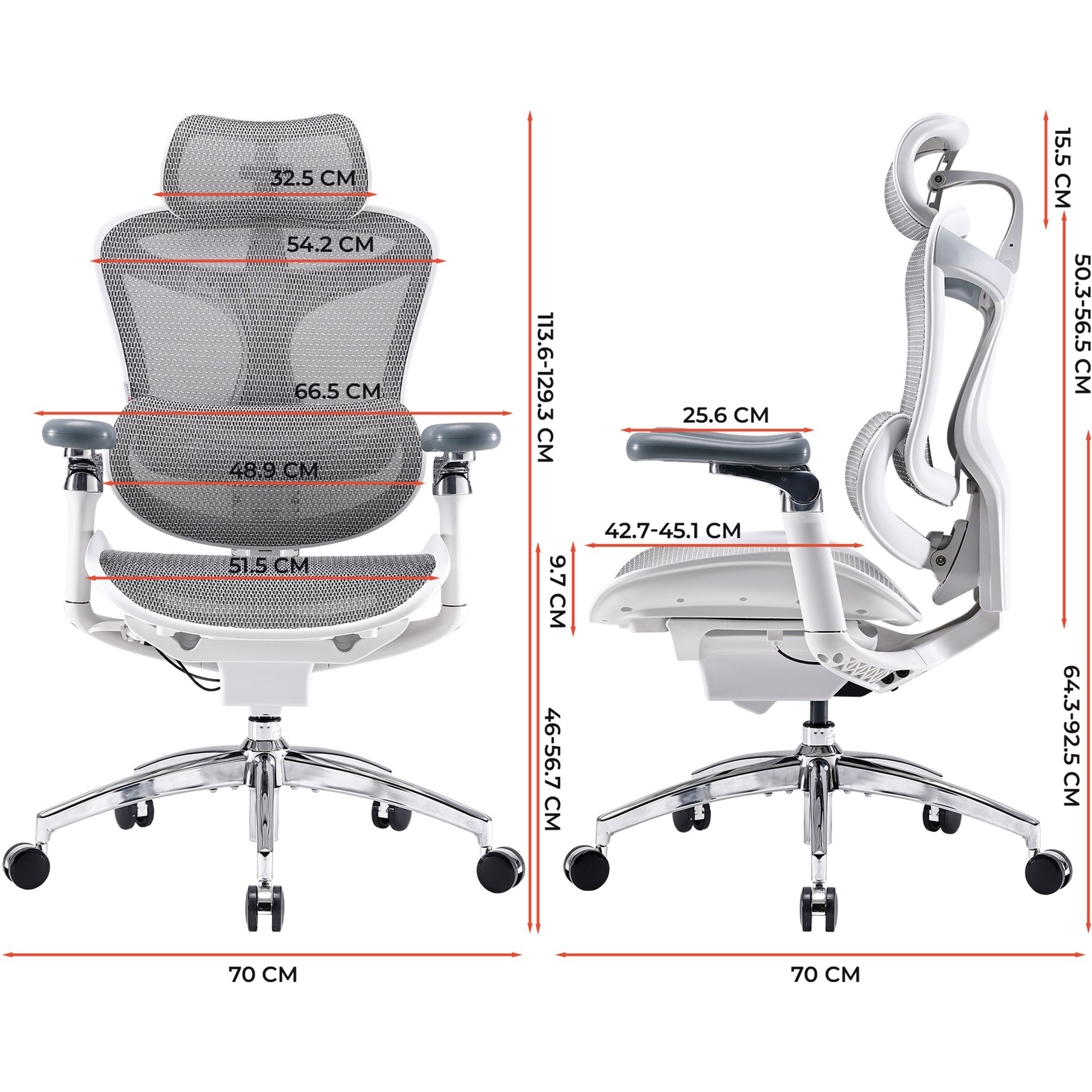 Кресло офисное SIHOO Doro C300 Pro Mesh White