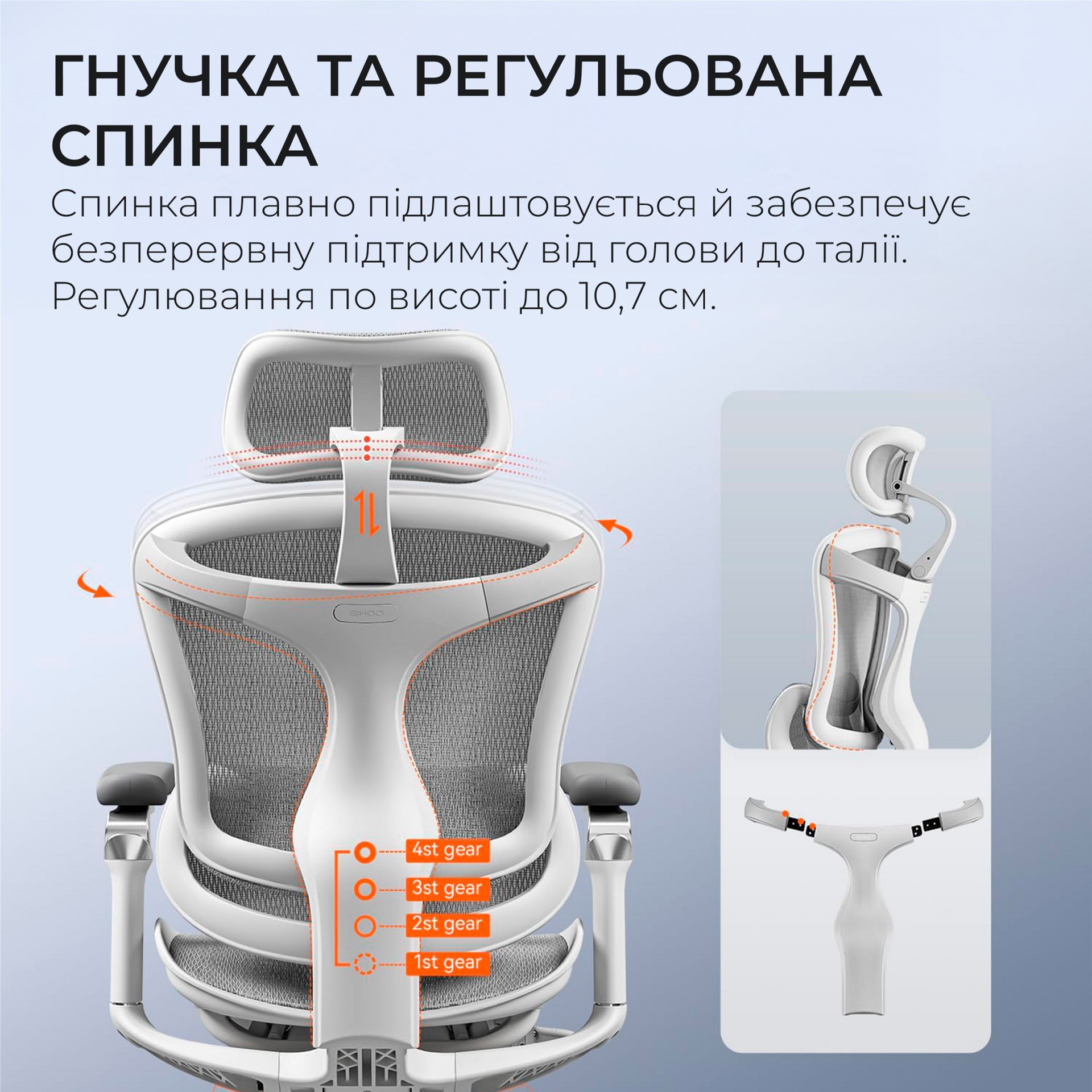 Кресло офисное SIHOO Doro C300 Pro Mesh White