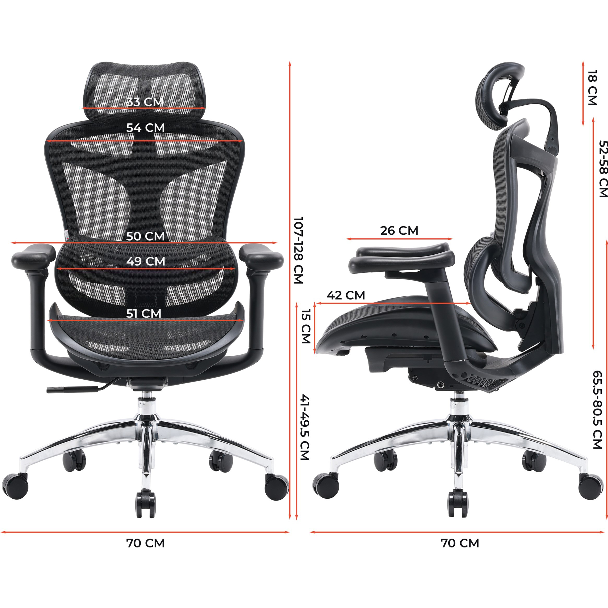 Крісло офісне SIHOO Doro C300L Mesh Black