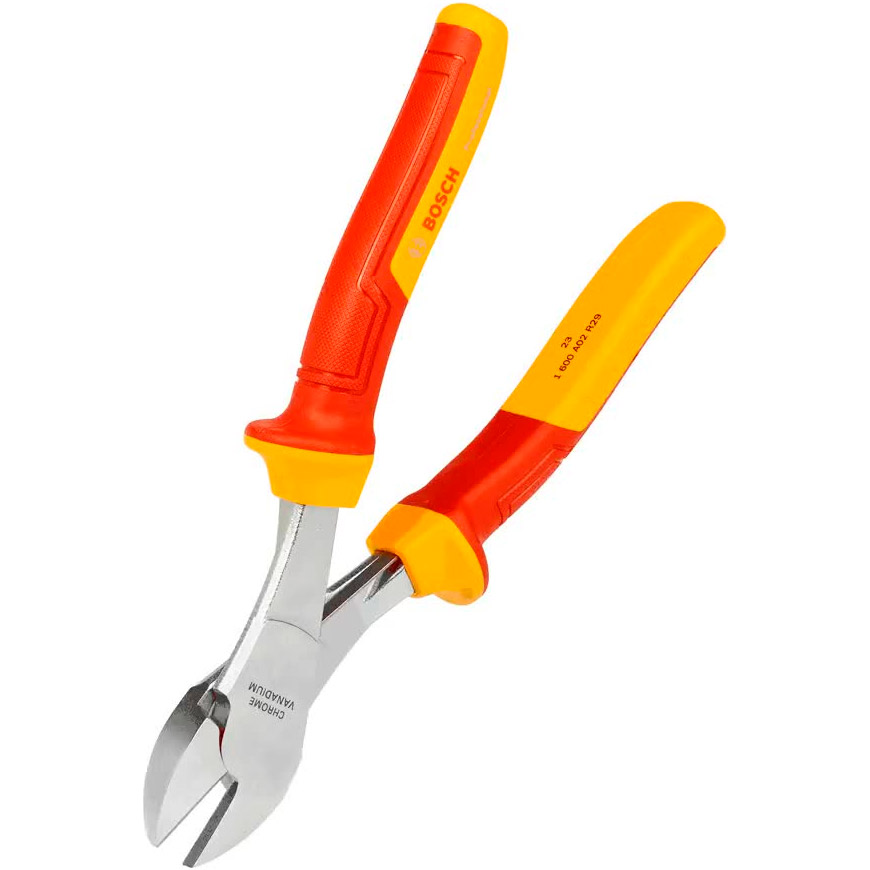 Кусачки-бокорізи діелектричні BOSCH VDE High Leverage Diagonal Side Cutter Professional 200мм (1.600.A02.NE2)