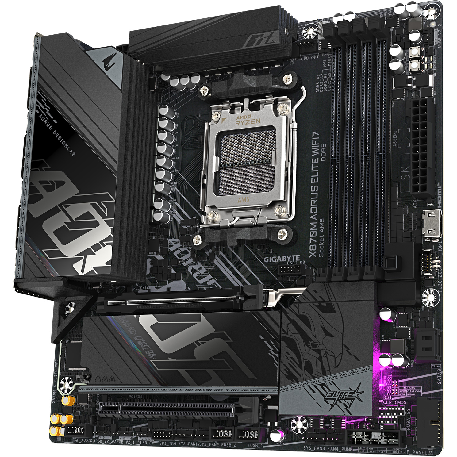 Материнська плата Gigabyte AORUS X870M Elite WiFi7
