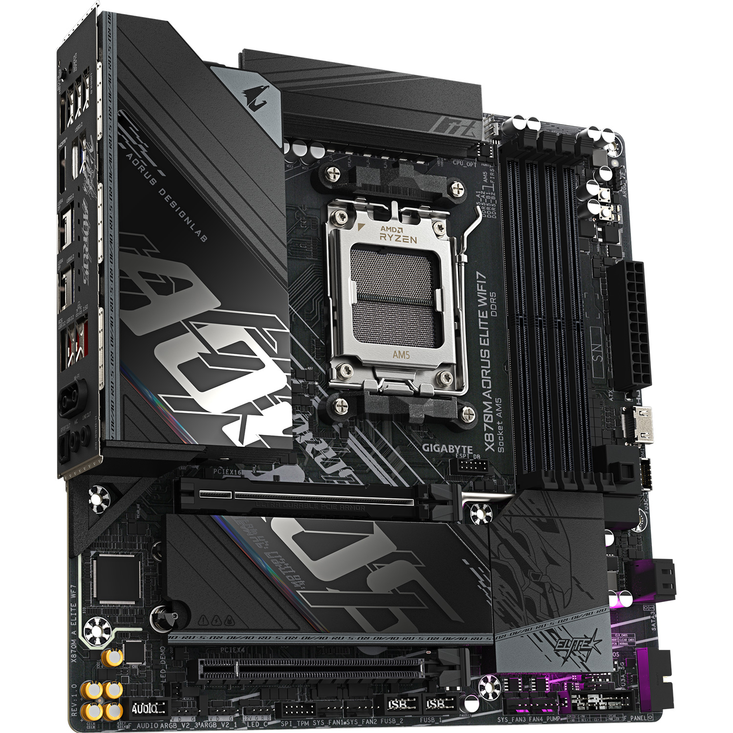 Материнська плата Gigabyte AORUS X870M Elite WiFi7