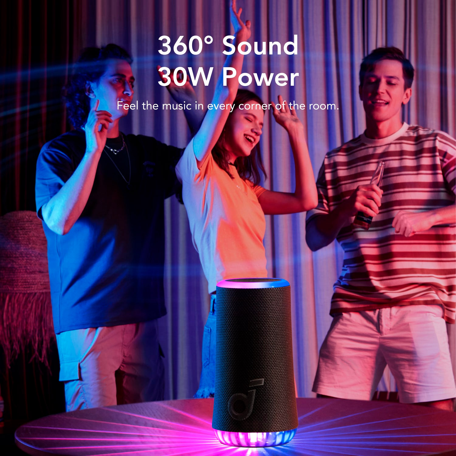 Портативная колонка ANKER SoundCore Glow Blue (A3166G31)
