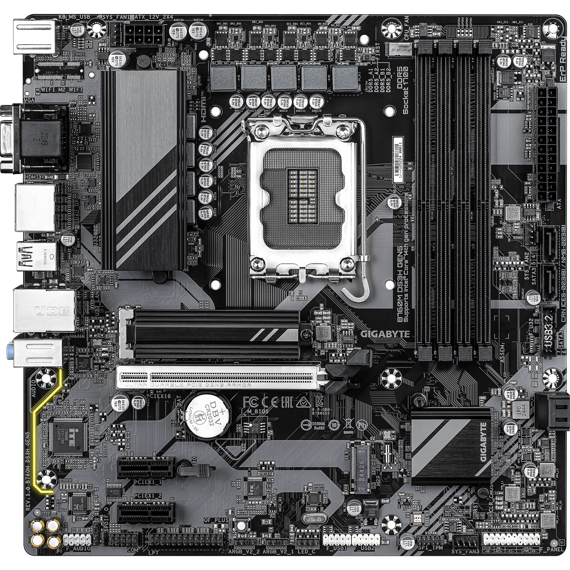 Материнская плата GIGABYTE B760M DS3H Gen5