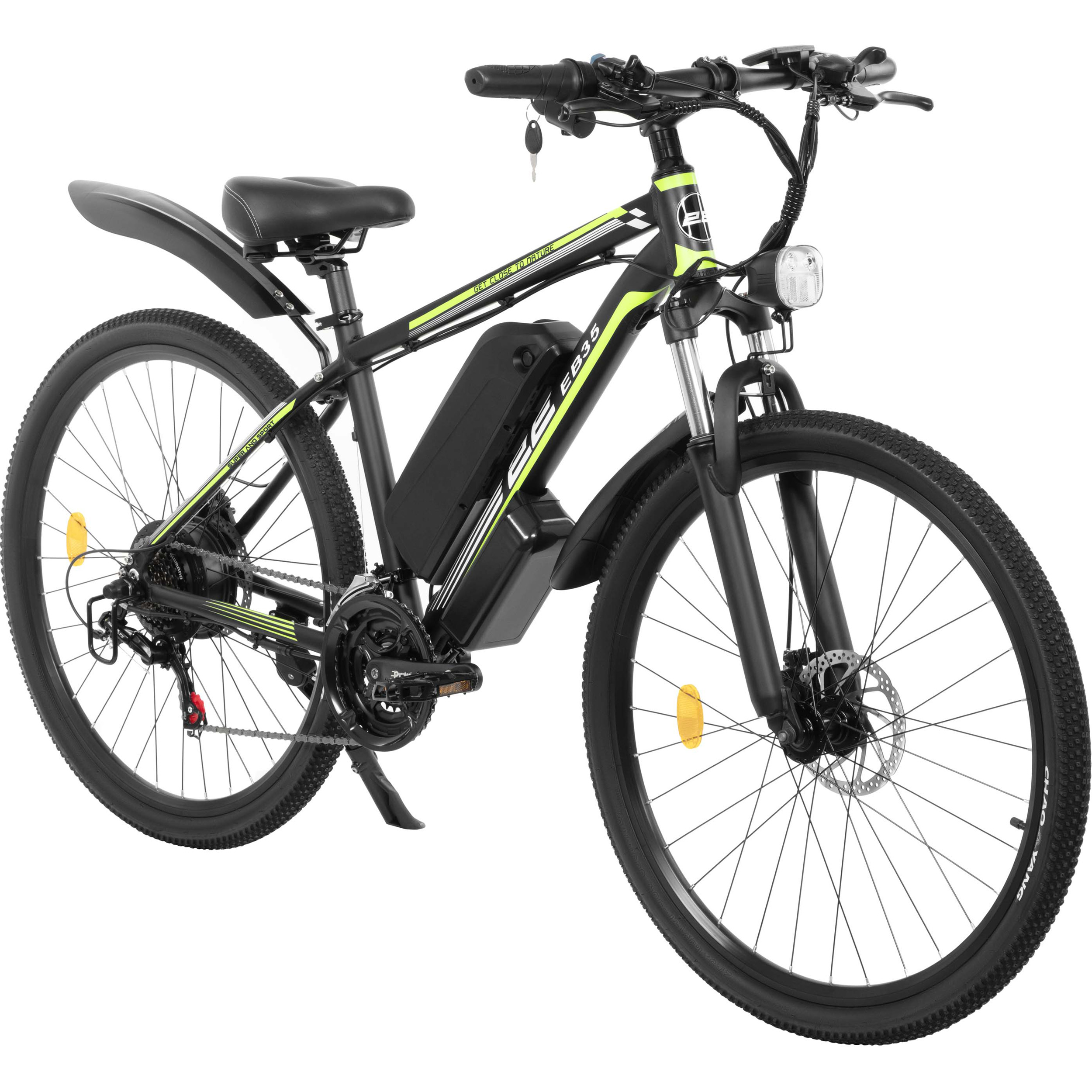 Электровелосипед 2E EB35 27.5" Black/Green (500W)